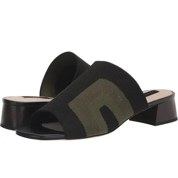 Sanctuary Women's Rumble Heeled Sandal – Recycled Knit Upper, Block Heel, Memory Foam Comfort